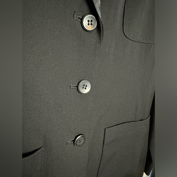 Gap Wool Blend Lined Black Blazer Size 4 Oversized - Picture 5 of 10